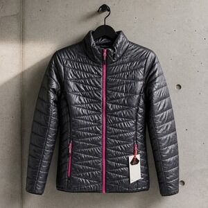 Dare 2b Women's Alpaca Wool Insulated Puffer Jacket Gray & Neon Pink